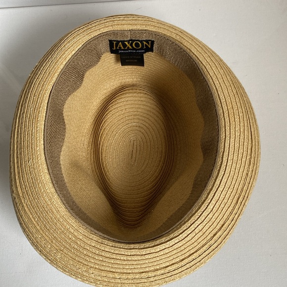 Ridley Toyo Straw Trilby Fedora Hat by Jaxon Hats in Size Medium - Picture 8 of 12